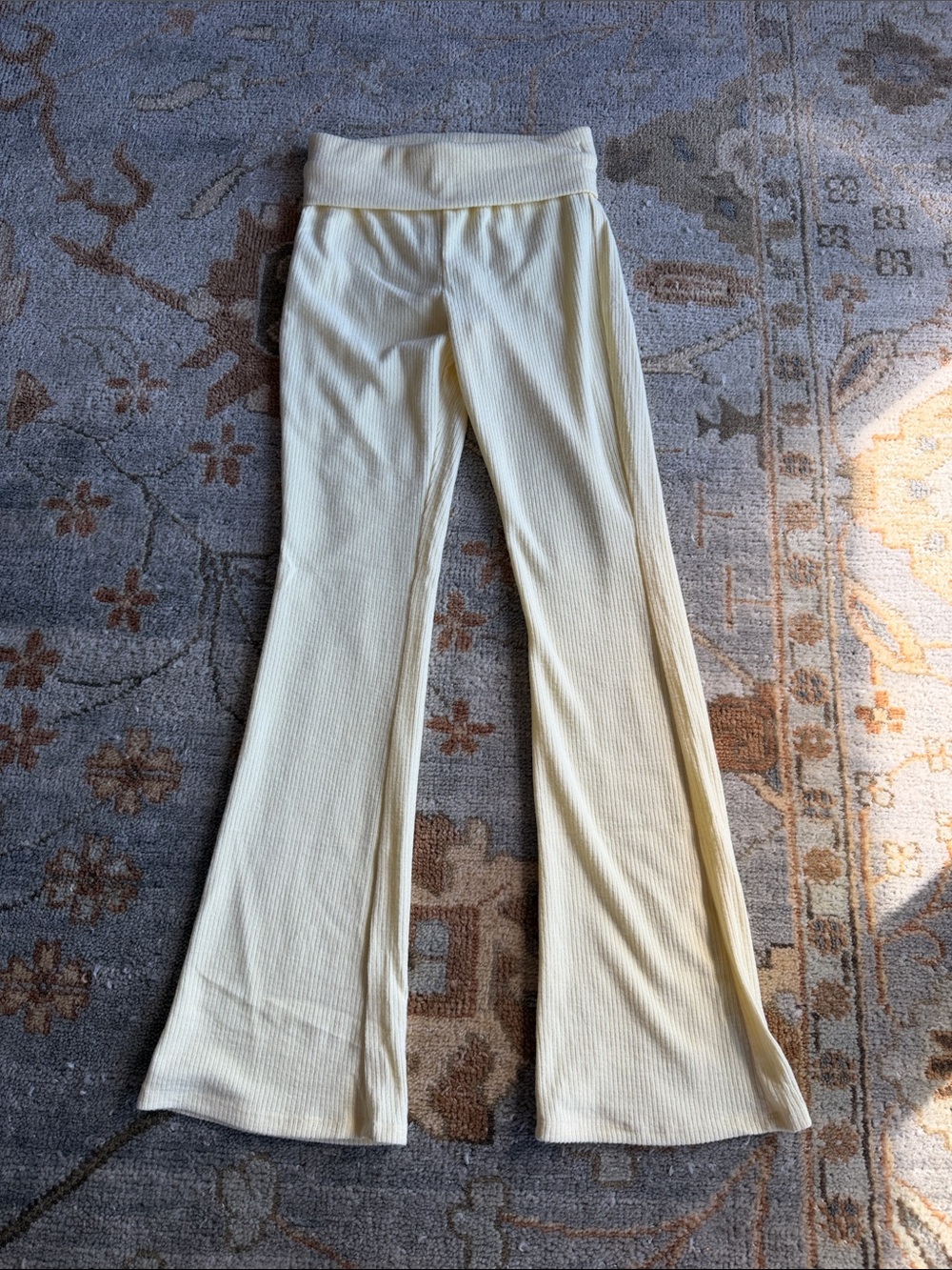 Old Navy Soft Yellow Ribbed Knit Pants